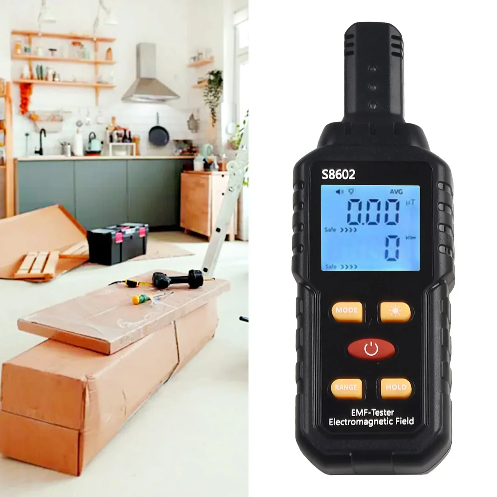 3 In 1 Handheld Radiation Detector Dosimeter Geiger Counter For EMF Testing With LCD Display And Alarm For Safety