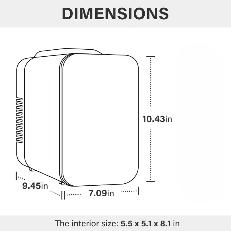 Portable Mini Fridge, 4L/6 Can Cooler and Warmer Compact Refrigerator for Skincare, Cosmetics, Beverage, Food, for Bedroom, Red