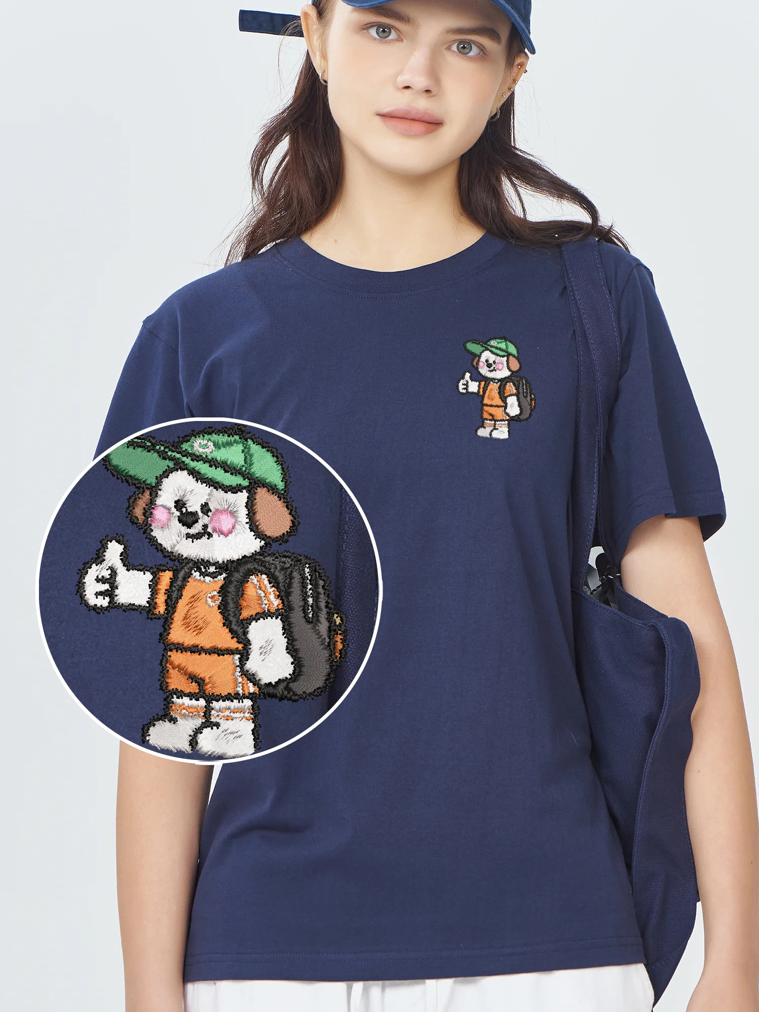 

Lovely Dog Graphic Embroidered T-Shirt Unisex Casual Style Oversized Summer Stylish Embroidery T Shirts Funny Gifts​