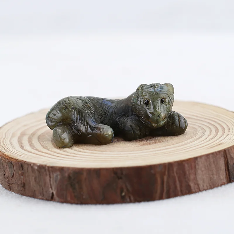 

Natural Labradorite lioness shape Cabochon for Jewelry Making, Handmade Natural stones beads