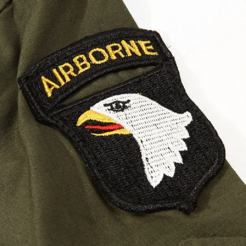 Airborne Quality Men\'s Shirt Us Military Style With Epaulets Short Sleeve 100% Cotton Tactical Shirt Uniform Male Fashion 2024