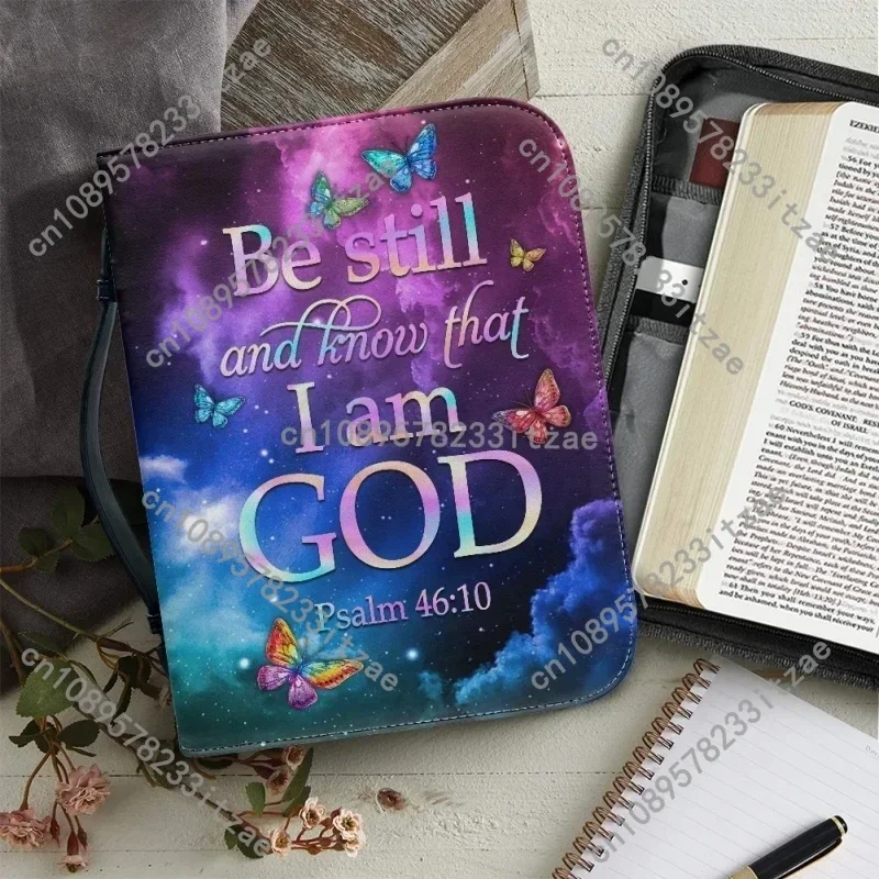 

Women's Book Holy Storage Boxes Leather Handbags New Women's Personalized Bible Verse Print Bible Cover Case Bible Storage Bags