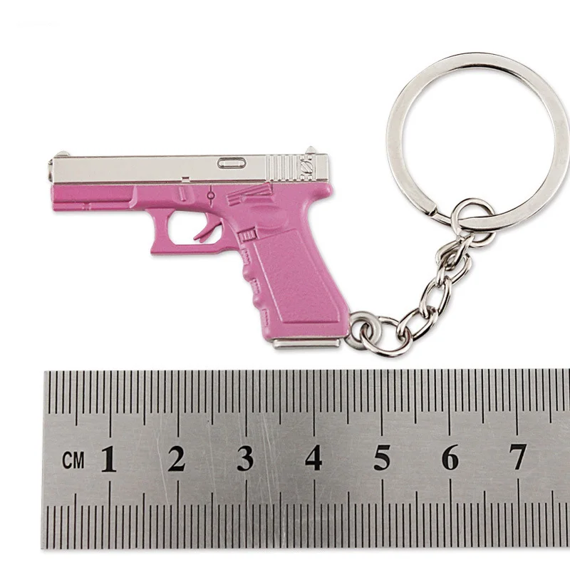 PUBG CSGO Mini Mauser M4A1 Weapon Model Pendant Keychain for Men CS GO M762 M1896 P18C Metal Key Ring Fans Collectible Jewelry