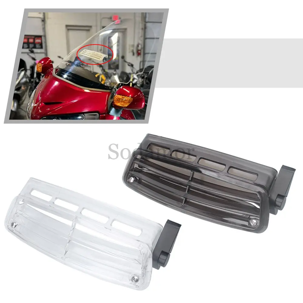 الزجاج الأمامي لتدفق الهواء النقي تنفيس الدخان/نافذة الزجاج الأمامي الشفافة لهوندا الذهب الجناح GL1800 GL1800HP GL1800BM GL1800P 2001-2017