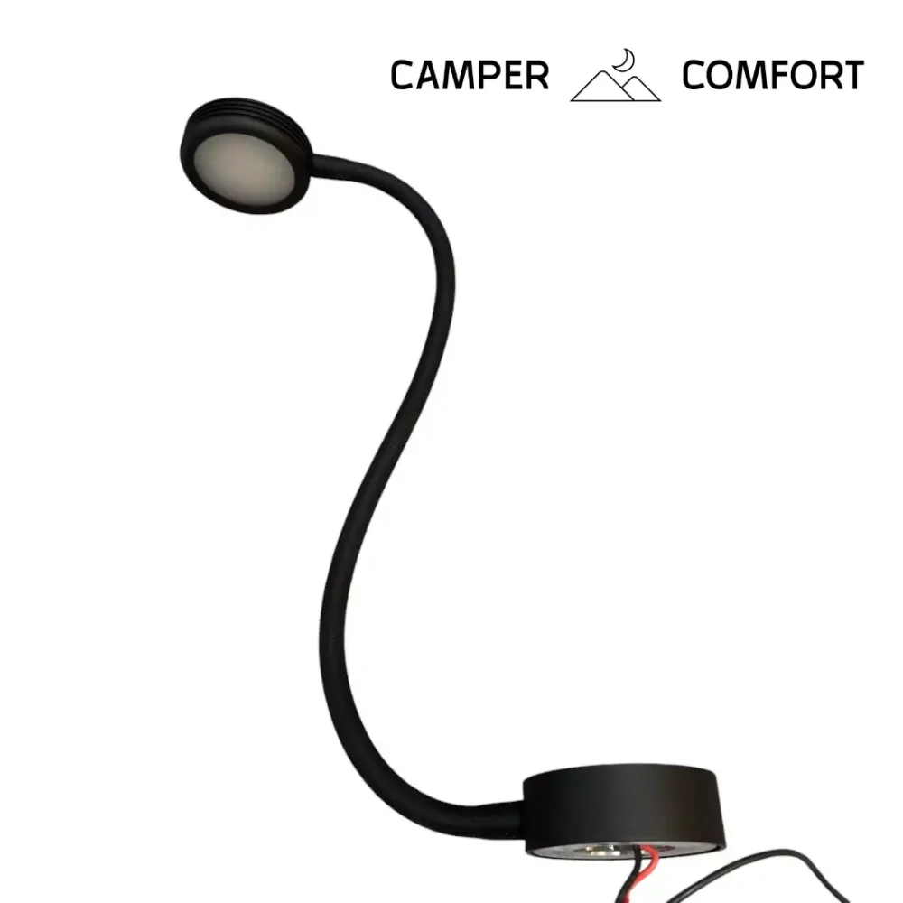 1pc RV Flexible Reading Map Light With USB Port 12V LED Light For VW T5 T6 Motorhome Caravan Camper Van RV Accessories