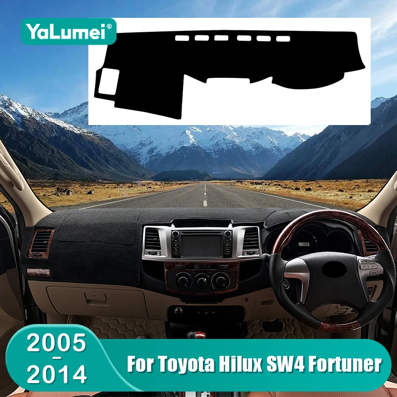 Para toyota hilux sw4 fortuner an50 2005 2006 2007 2008 2009 2010 2011 2012 2013 2014 painel do carro sun sombra capa acessórios