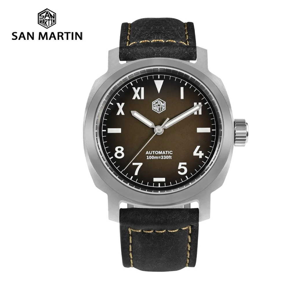 

San Martin Watch Men Wrist Mechanical Automatico Wristwatches 40mm YN55 Vintage Luminous 10Bar Relogios Masculino часы SN0065-1