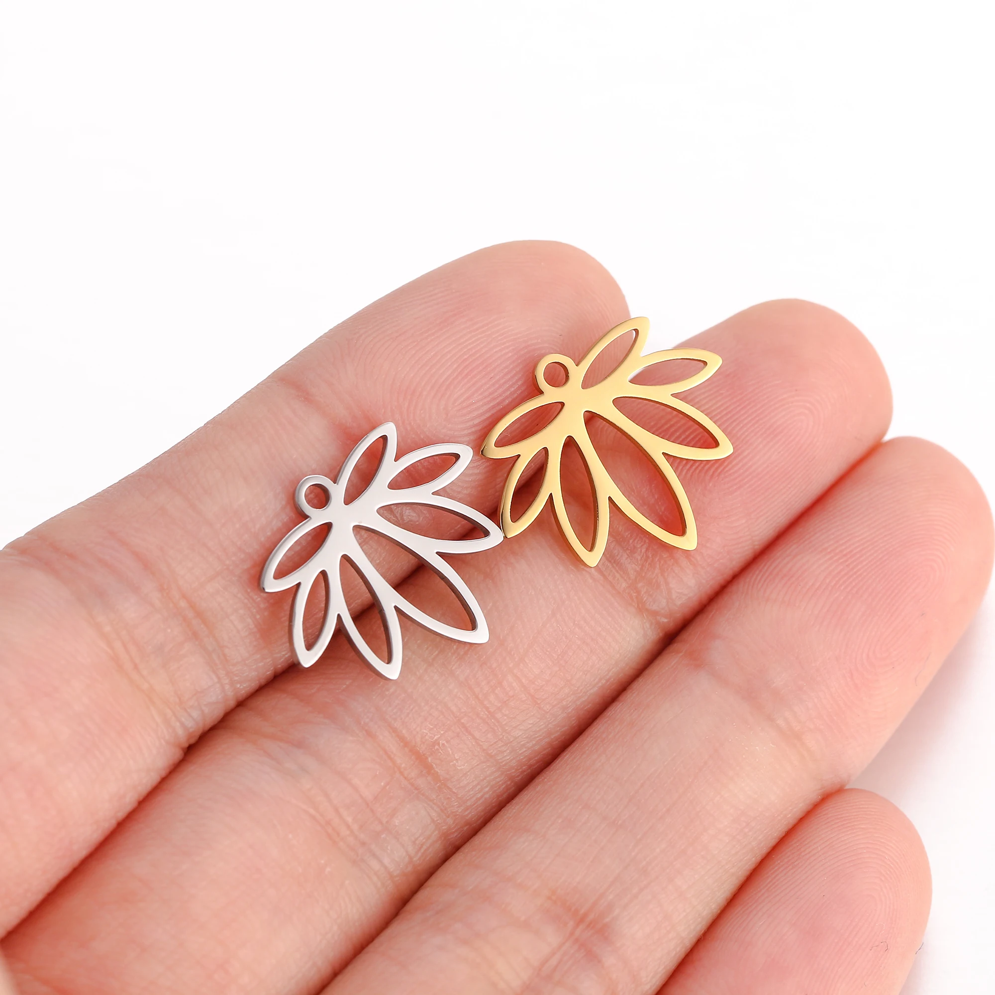 5PCS Nette Sonne Blume Charms Rose Blume Gold Farbe Charme Für Schmuck Machen Liefert DIY Halskette Ohrring Armband Zubehör – Detail 15
