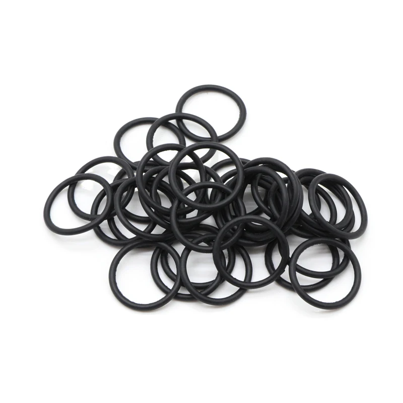 50pcs NBR O Ring Seal Gasket Thickness CS 1mm OD 3~50mm Nitrile Butadiene Rubber Spacer Oil Resistance Washer Round Shape Black