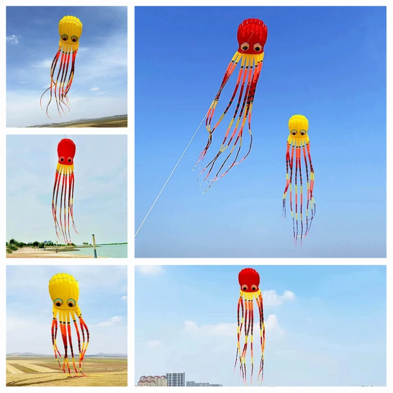 

Free Shipping 15m octopus kites flying for adults kites Inflatable toys kite reel noisi steel boy giants Extra-large kite Kevlar