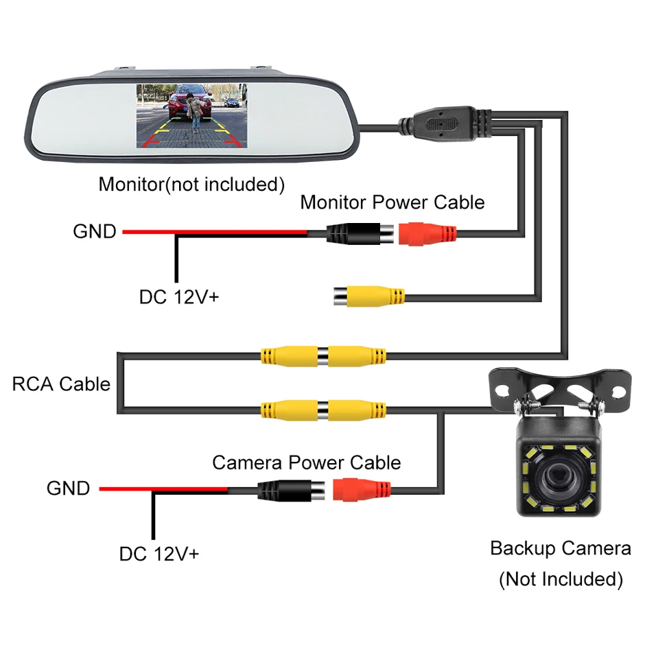 Car Rear View AV Trigger Line Truck Reversing Rear View Monitoring Extension Line Showerhead Camera Connection Navigation Rear V