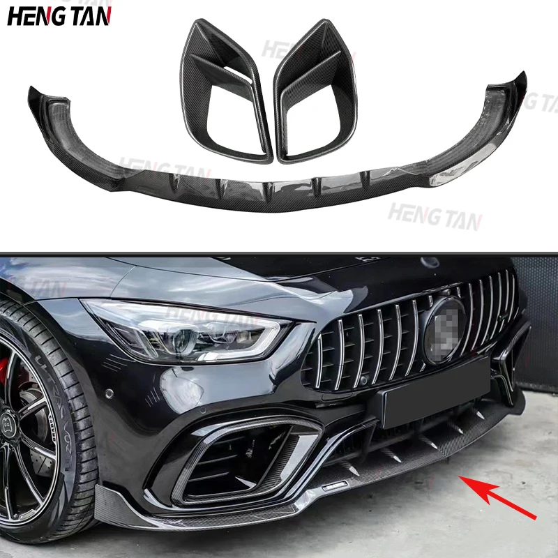 

Carbon Fiber Front Bumper Splitter Lip For Mercedes Benz AMG GT63 Front Bumper Air Vent Body kit