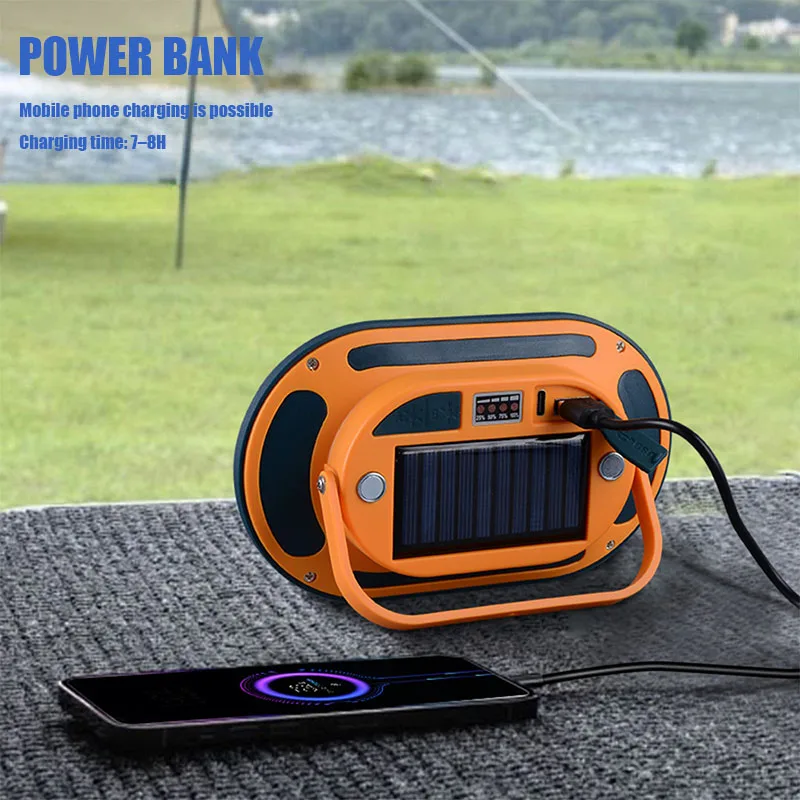 VOLODYMYR Outdoor Camping Solar Wiederaufladbare Flutlicht Tragbare Magnetische Ständer BBQ Auto Reparatur Arbeit Licht Notfall Rohr 50W