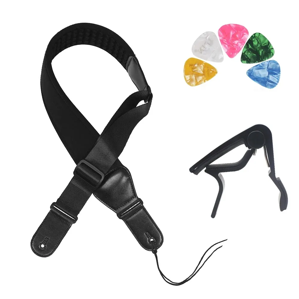 IRIN Guitar Strap Adjustable Pure Cotton Guitar Straps Multi-Color Guitar Belts for Acoustic Classical Guitar Bass Ukulele Parts