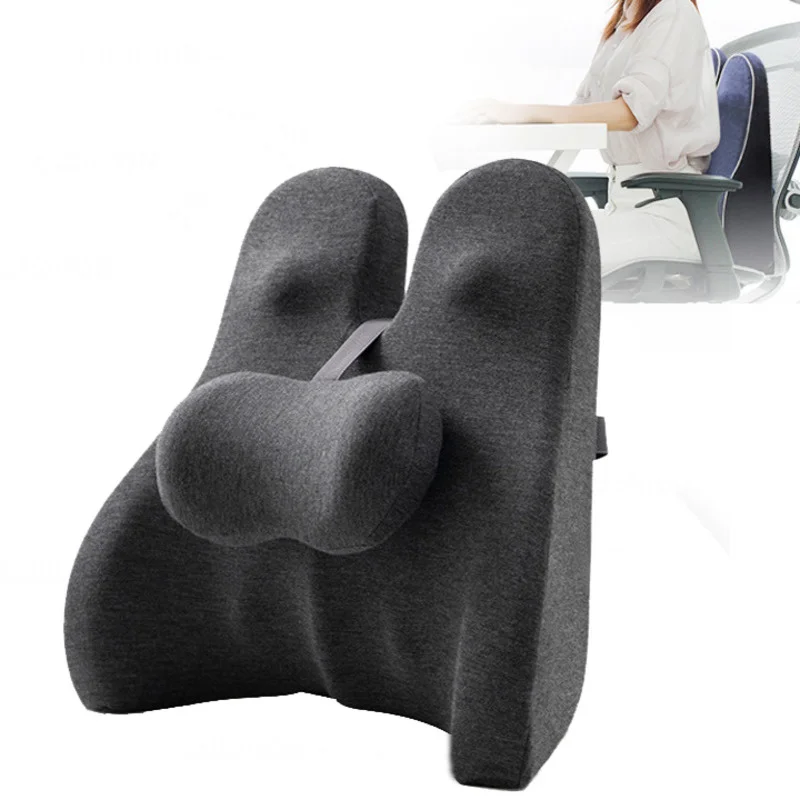 Memory Foam Lumbar Support Seat Soft Pillows Breathable Healthcare Back Massager Universal Car Home Office Relieve Pain