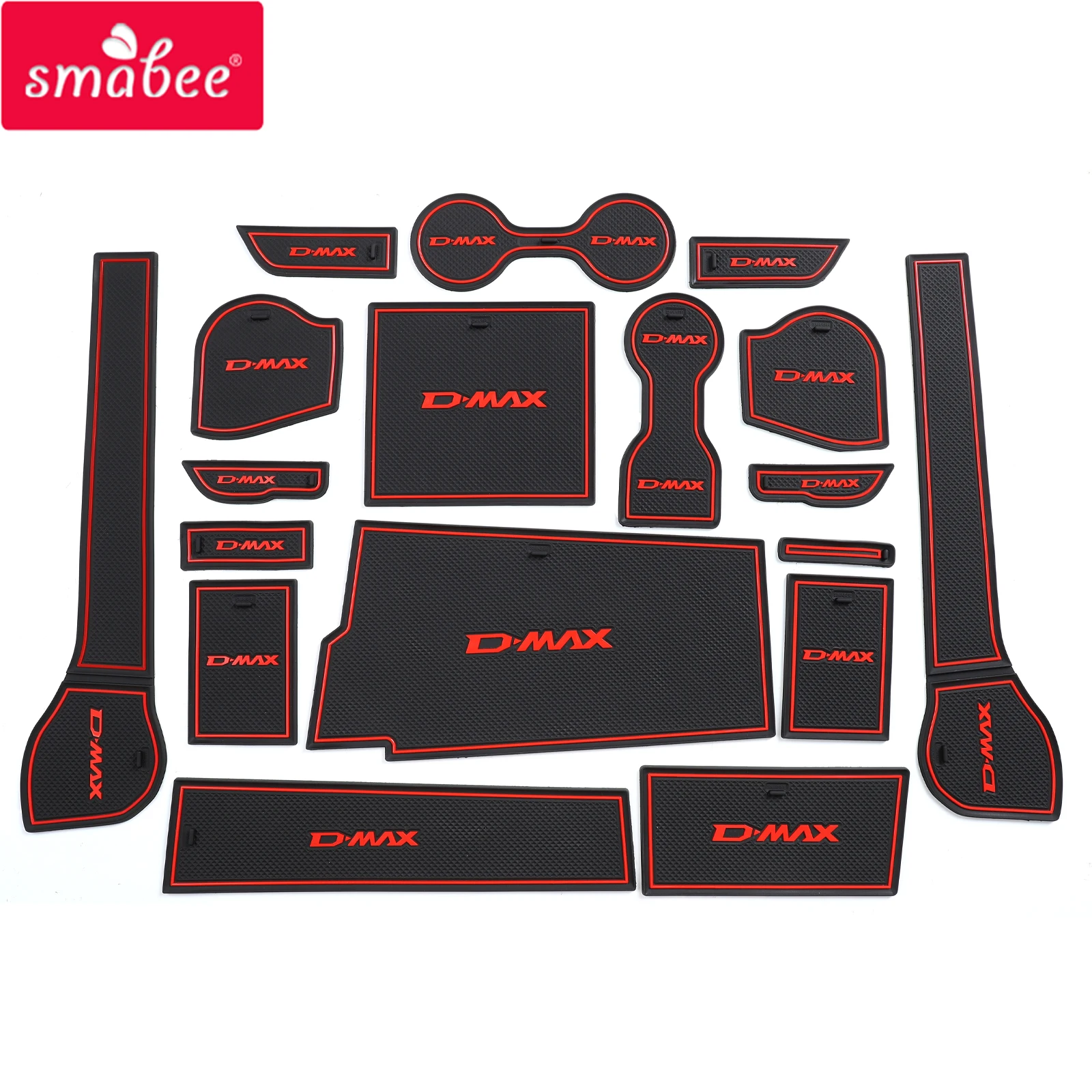 Smabee Car Gate Slot Cup Mat for ISUZU D-MAX 2021 - 2023 DMAX Anti-Slip Door Groove Pad Interior Accessories Non-Slip Coaster