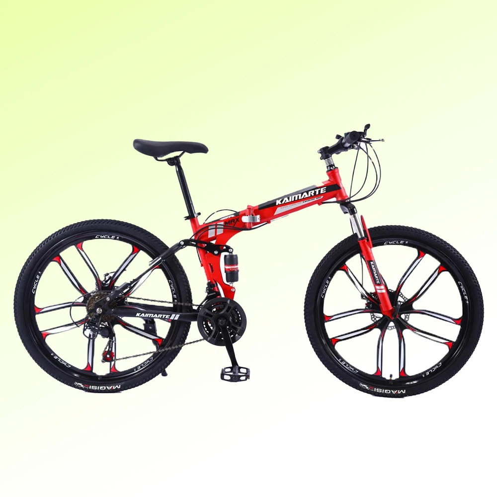 Vélo de montagne pliable MINT avec jantes en alliage léger, freins à disque et cadre en acier pour la course et les aventures tout-terrain, rangement facile
