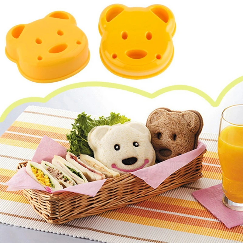 

Mini Sandwich Bear Bread Knife DIY Toast Sandwich Knife Sealer Children's Lunch Box Baking Mold Bear Cookie Cake Decoration