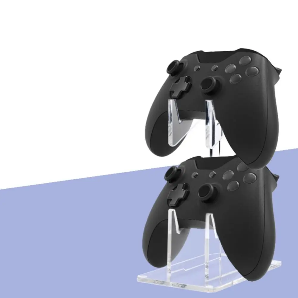 

Акриловая 2-слойная подставка для контроллеров, универсальная прозрачная подставка для игровых джойстиков, устойчивая подставка для двух игровых контроллеров, настольная подставка