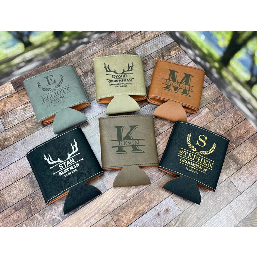 

Groomsman Gift Personalized Beverage Holder, Groomsmen Proposal, Engraved Can Cooler, Beer Holder, Custom Groomsman Gift Ideas,
