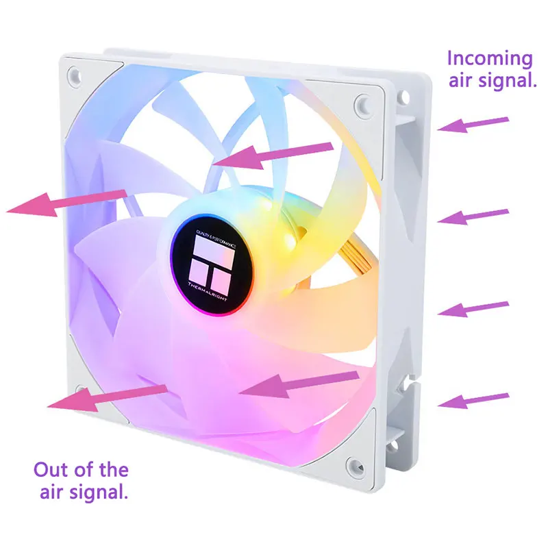 Thermalright พัดลมแชสซี V2 TL-C12RW-S 12cm พัดลม ARGB 4Pin PWM พัดลมย้อนกลับพัดลมกระจายความร้อนและลมหลากสี