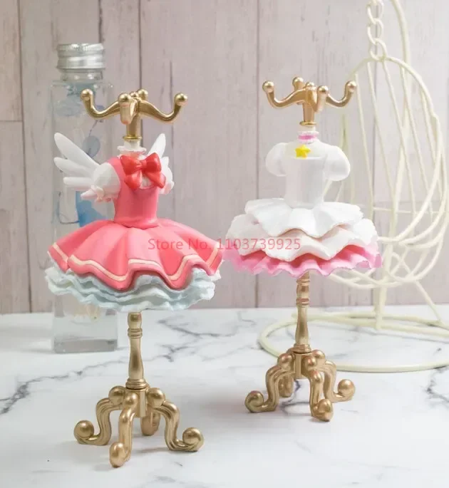 Bandai Genuine Gashapon 12cm Kinomoto Sakura Capsule 2 Dummy Hanger Dress Anime Action Figure Collection Ornament Models Toys