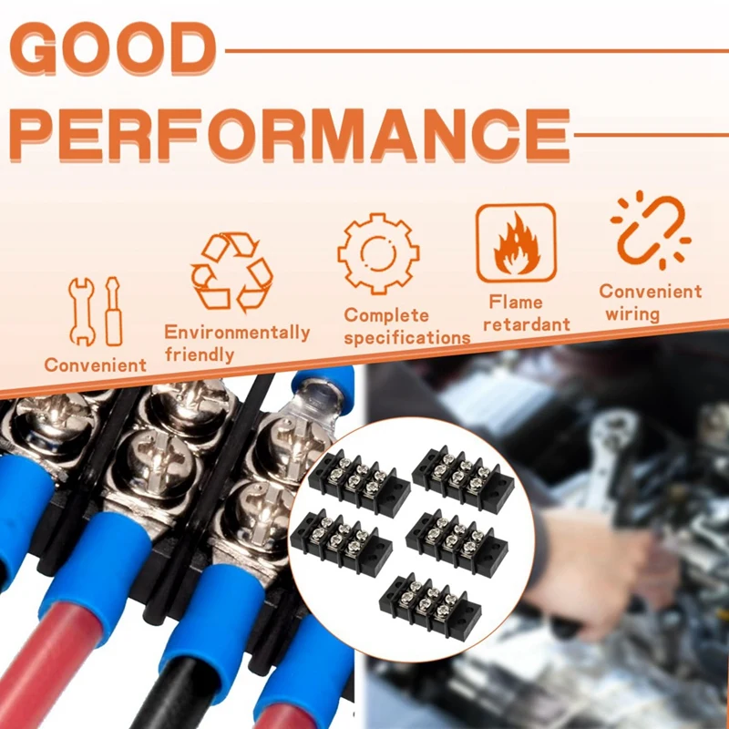 شريط طرفي لولبي ثنائي الصف ، 12 دائرة ، 12 موقعًا ، كتلة طرفية ، 20-30A ، our-V ، تخفيضات كبيرة ، 2 روض