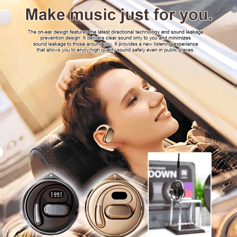 High-Speed Bluetooth Smart Translation Headset Ear-Hanging Earphone Comfortable Wireless Noise Canceling Headset With Microphone