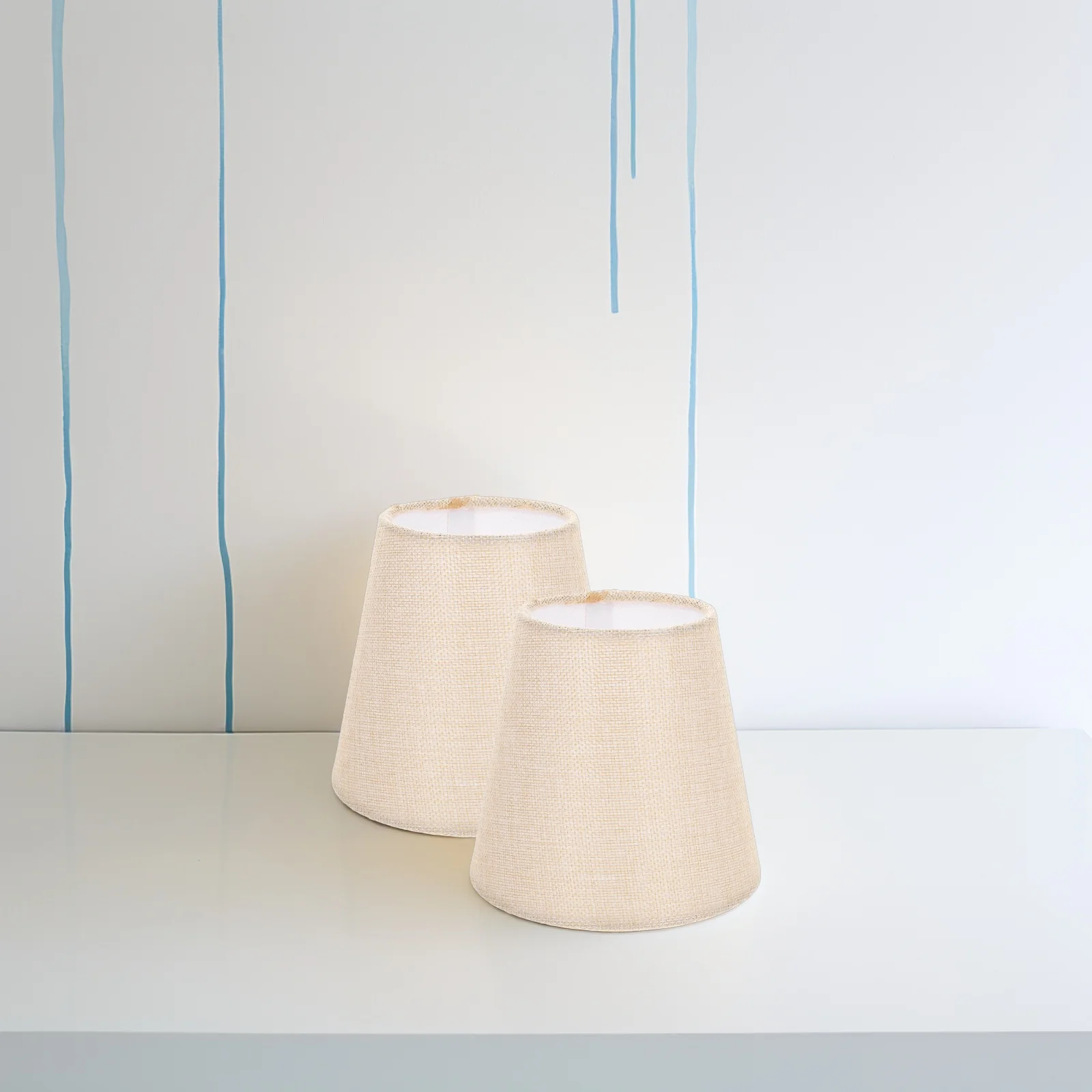 

2 Pcs Cloth Clip on Bulb Small Lamp Shades Indoor Light Cover Drum Lampshade Wall Light Shade Replacement Lampshade