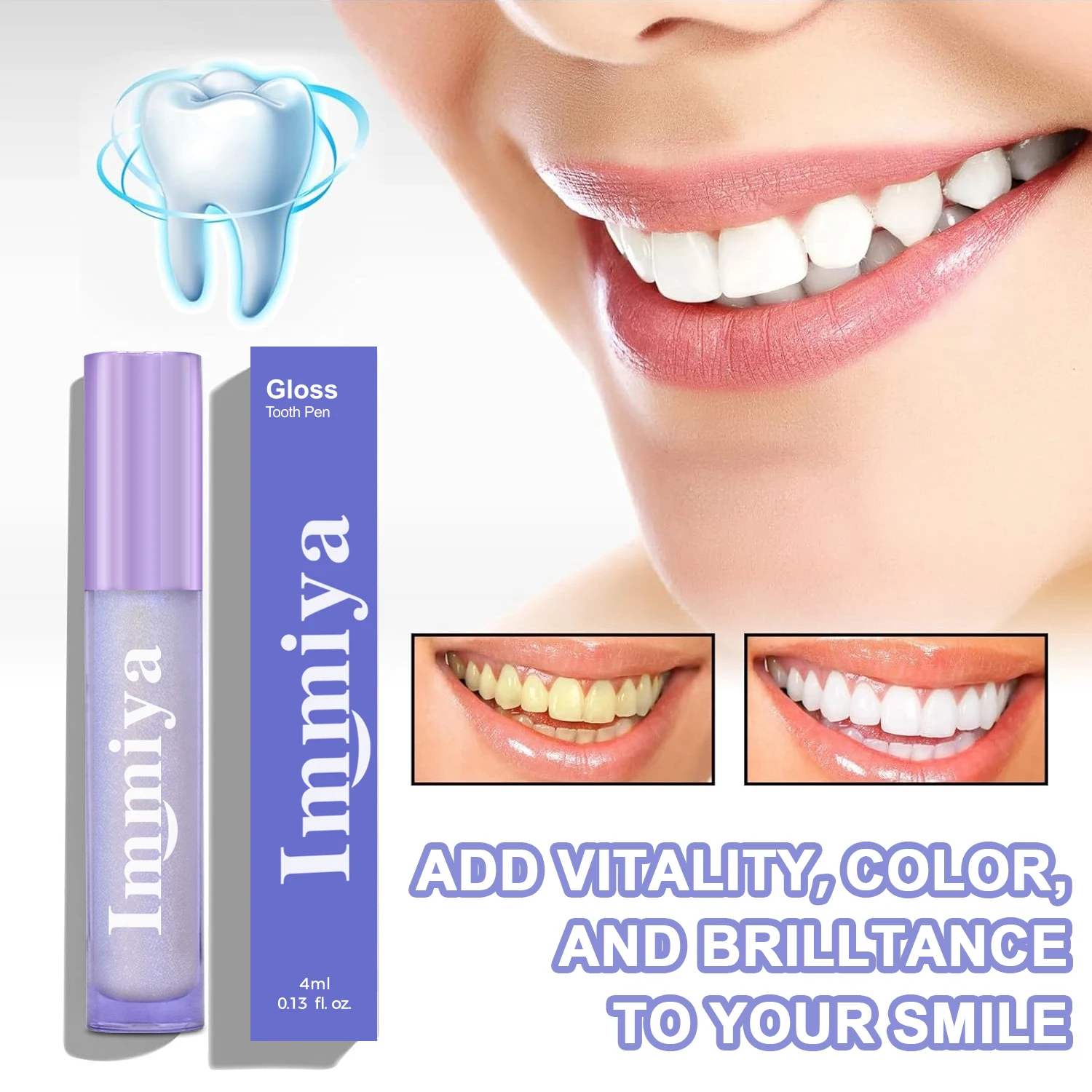 Dental Teeth Whitening Essence Glostik Tooth Gloss Home Use Cleaning Serum Remove Plaque Stains Dental Tools Whitening Pen