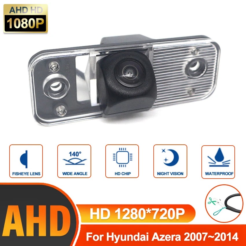 

140 Degree Fisheye HD AHD Car Reverse Rear View Camera For Hyundai Azera 2007~2010 2011 2012 2013 2014 Car Backup Mirror Monitor