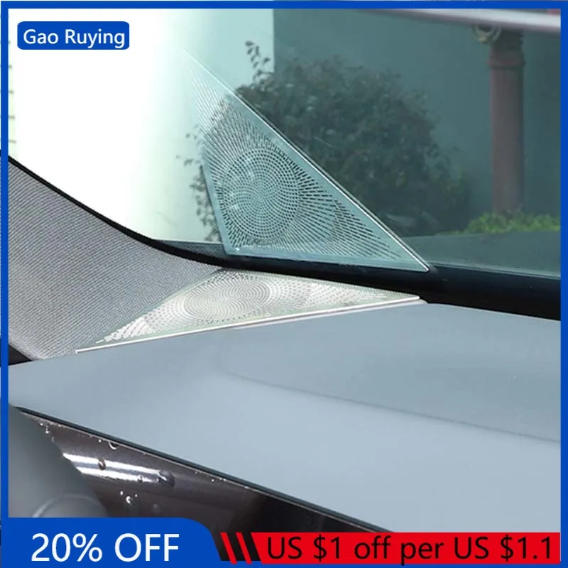 

Gao Ruying For BMW X3 G45 2025-2026 Stainless Steel Car Instrument Panel Side Speaker Cover Decoration Interior Car Accessories