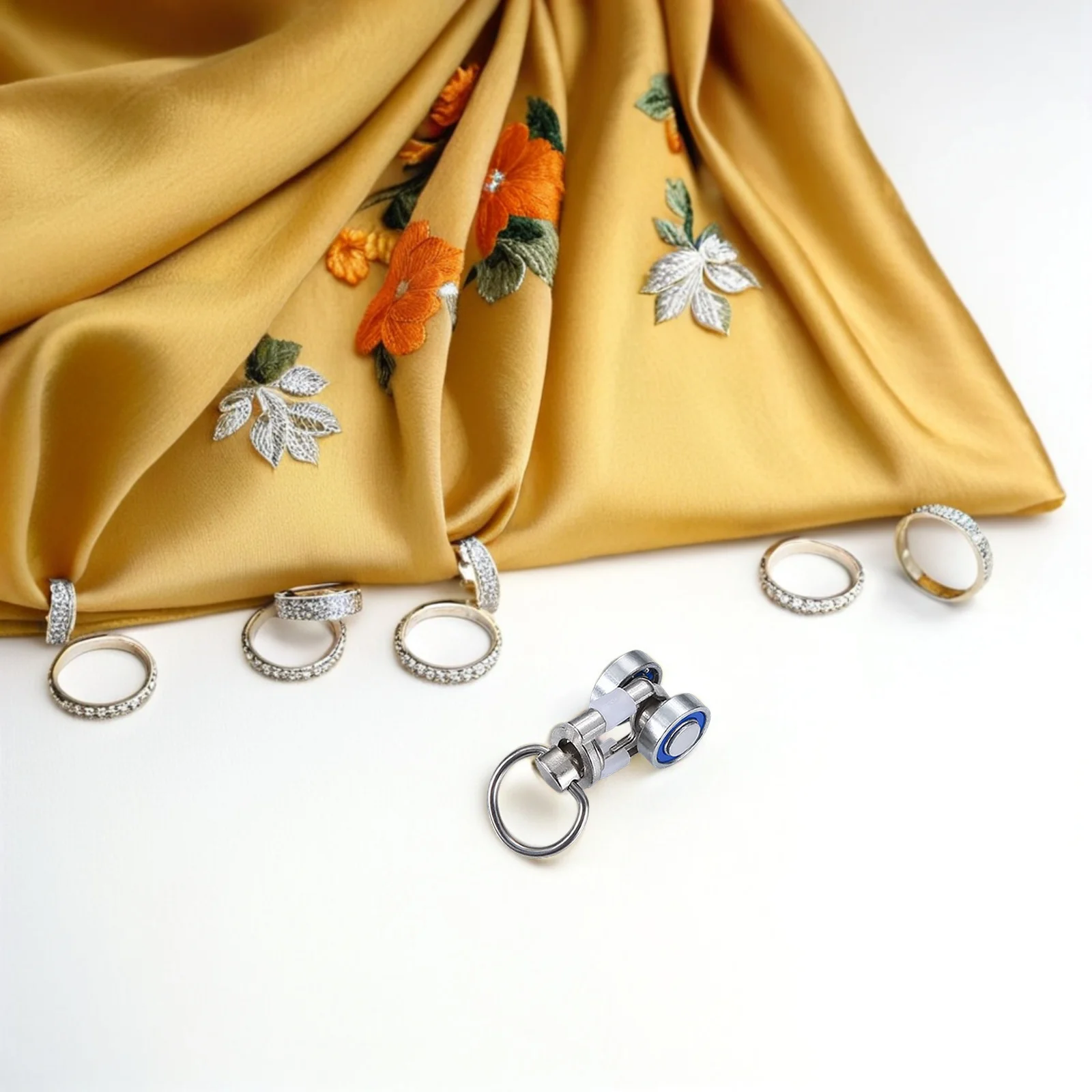 

4pcs Metal Curtain Track Rollers Heavy Duty Bearings Smooth Quiet Operation For Curtains Drapes Sheer Shower Ceiling