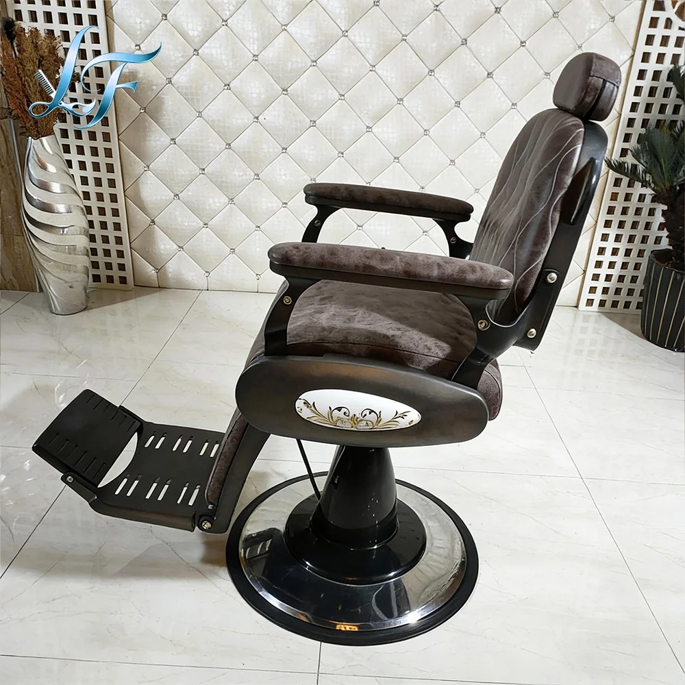 Retro High End Lifting Hair Styling Chair Special For Salon Hair Cutting Perming And Dyeing Use