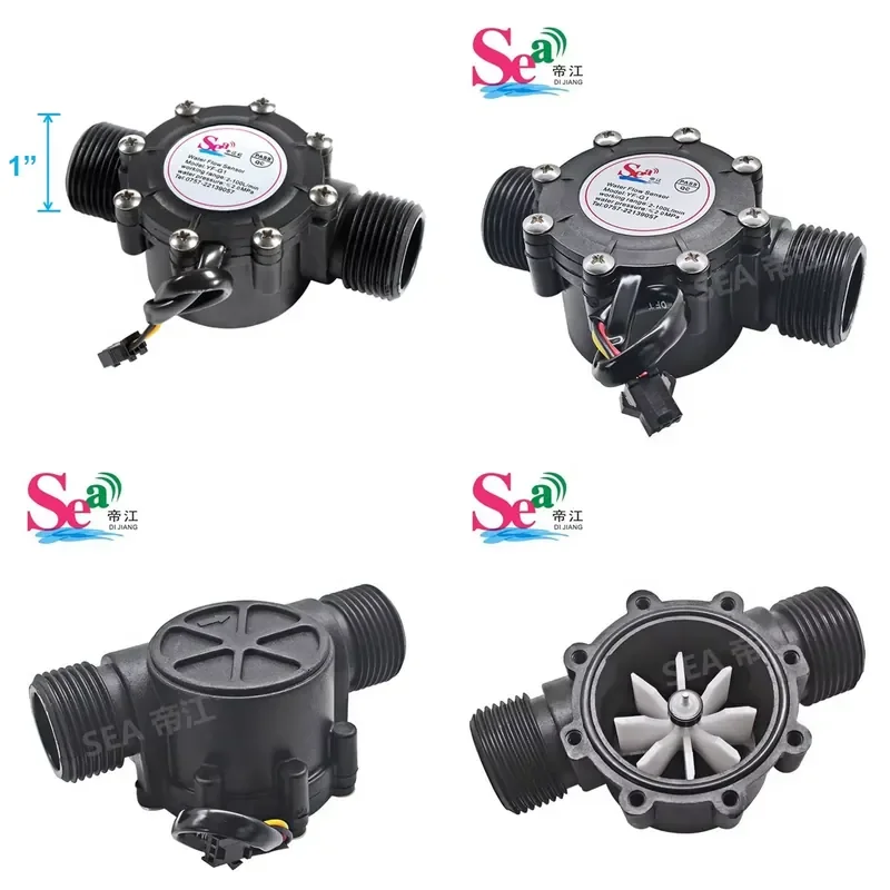

SEA YF-G1 DN25 Pipe Water Flow Sensor Hall Sensor Meter Flowmeter Heater Accessories Flow Range 2-100L/min