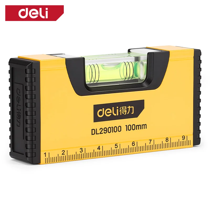 100mm High Precision Magnetic Pocket Level Aluminum Alloy Spirit Level for Photo Hanging Cabinet Home Horizontal Measuring Tool