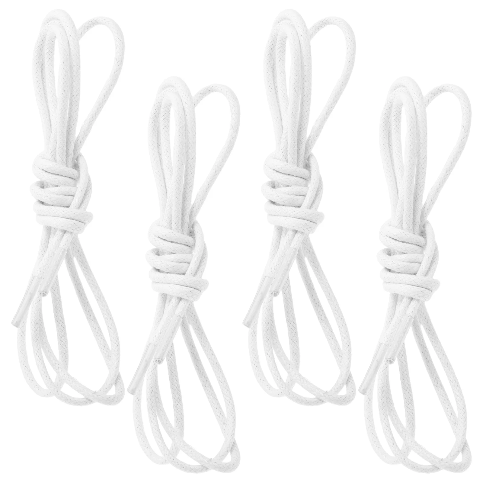 

4Pcs Round Waxed Shoelaces for Dress Shoes and Boots Men Waxed Boot Laces Heavy Duty Elegant Shoe Strings for Formal Work Hike