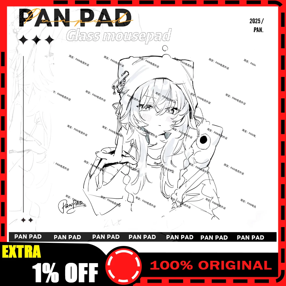 

Стеклянный коврик для мыши PAN Esports, гладкий и быстрый, с покрытием FPS, полное покрытие, грунтовка для TTK APEX CSGO, аксессуары для ПК, подарки