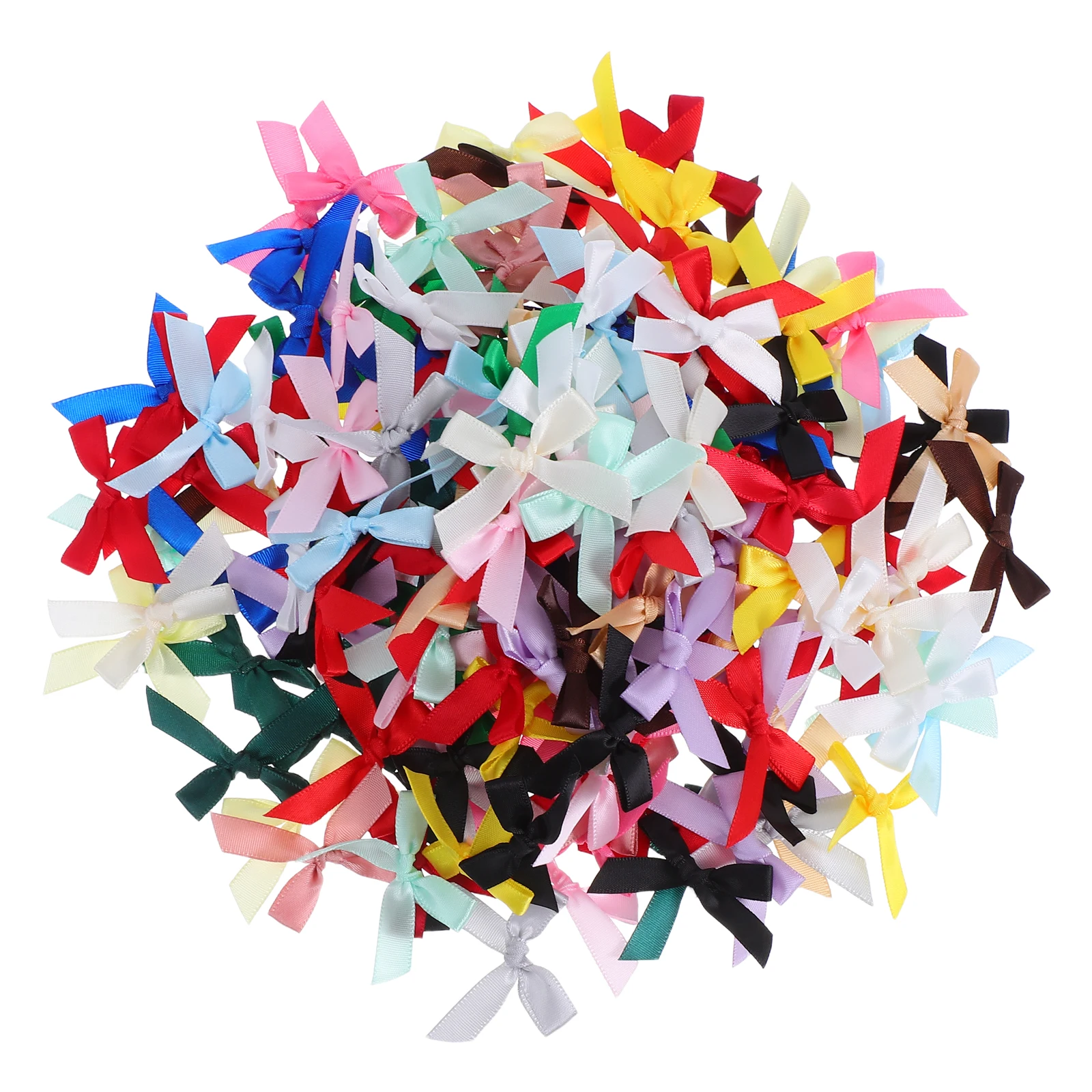 

300pcs Ribbon Vibrant Colors Mini Size Girls Hairbows Craft Accessories Present Wrapping Elegant Mini Bows For Hair Design