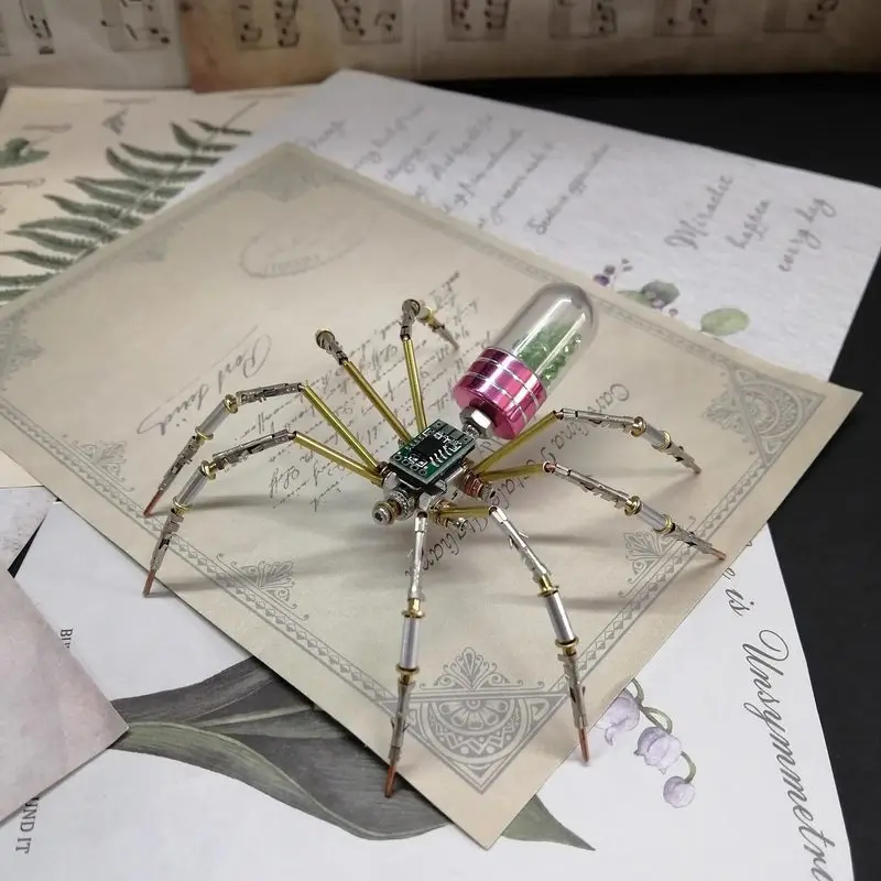 Intellectual Development Elegant Movement Spider Model 3d Metal Puzzle Handmade Diy Kit Desktop Ornament Creative For Adults Kid