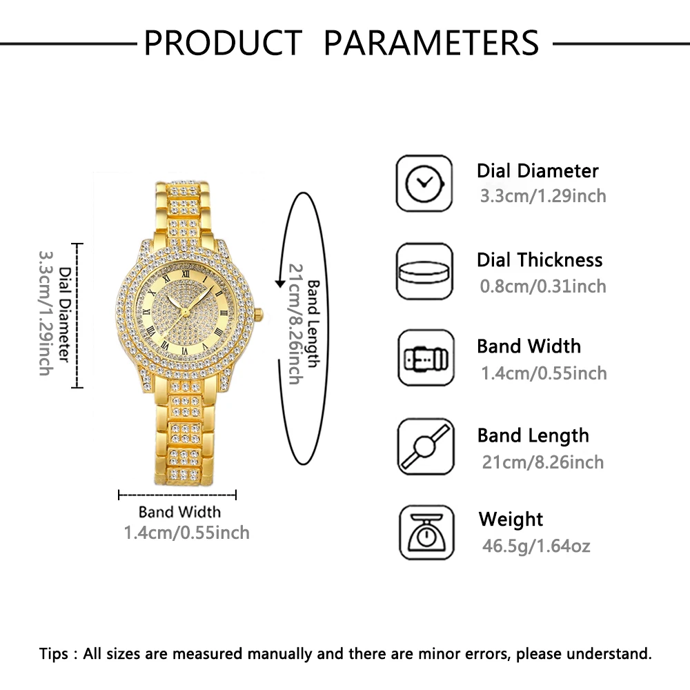 6pc Women's Light Luxury Four Piece Watch Gift  | Fashionable Quartz Watch , Showcasing Daily Elegance