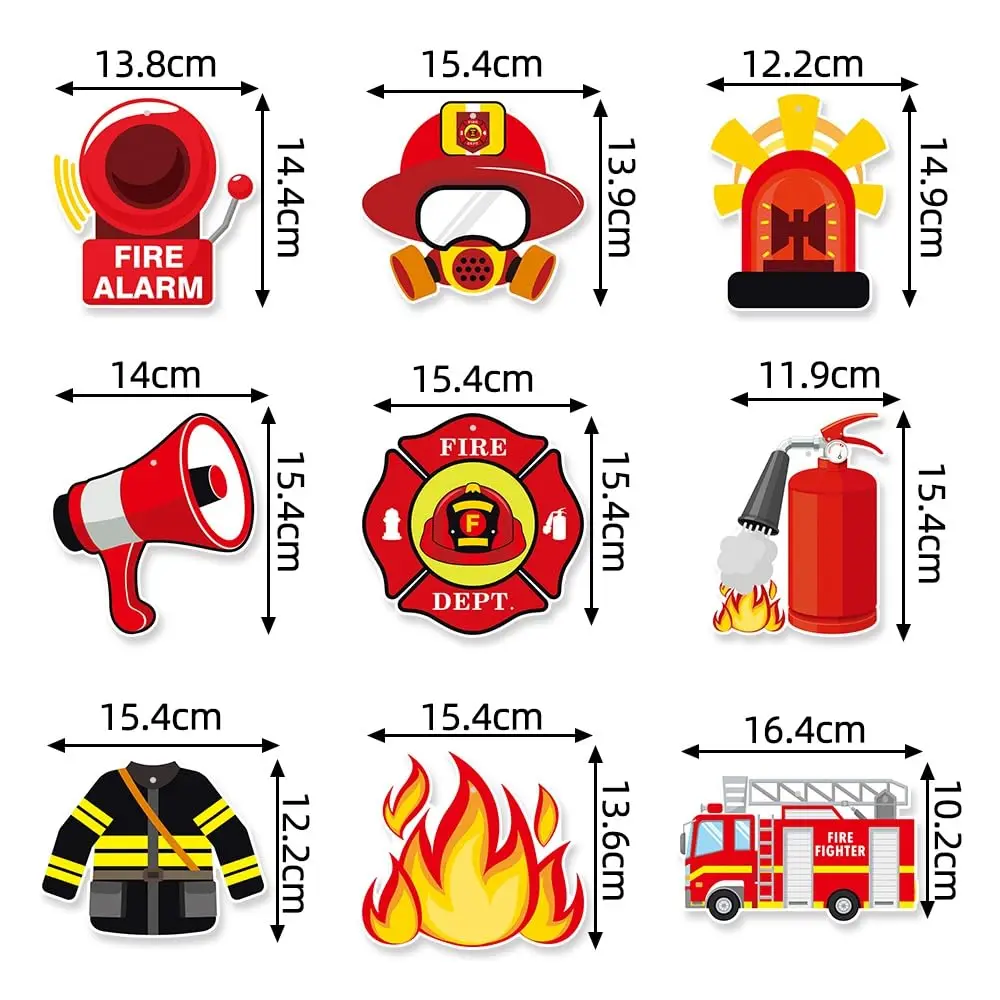 Feuerwehrmann Sam Geburtstag Banner Dekorationen Feuerwehrmann Thema Partyzubehör Feuerwehrauto Feuerwehr Party Girlande für Kinder Dekor – Detail 4