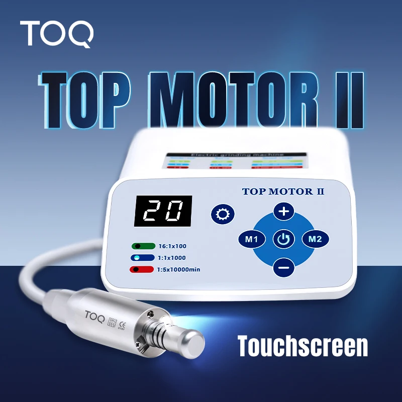 Dental Electric Motor 16:1/1:1/1:5Adjustable Ratio LED Light Brushless Micromotor Touch Screen Memory Function for Dental Clinic