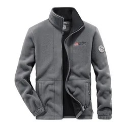 2024 Nieuwe Herenfleece Met Fleece Verdikte Warme Winddichte Outdoor Casual Stormjack Mode Herenjas