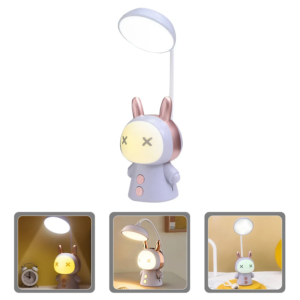 

USB LED Kids Desk Lamp Eye Protection Night Light Cute Cartoon Charging Nightlight for Bedroom Study Room Decorative Table Lamp