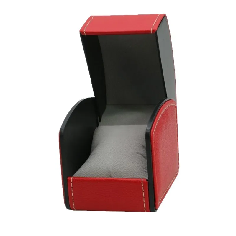 

Изогнутая шкатулка для часов с подушкой для мужчин и женщин, винтажный портативный органайзер для часов из искусственной кожи, держатель для хранения, кожаная шкатулка для украшений, подарочная коробка