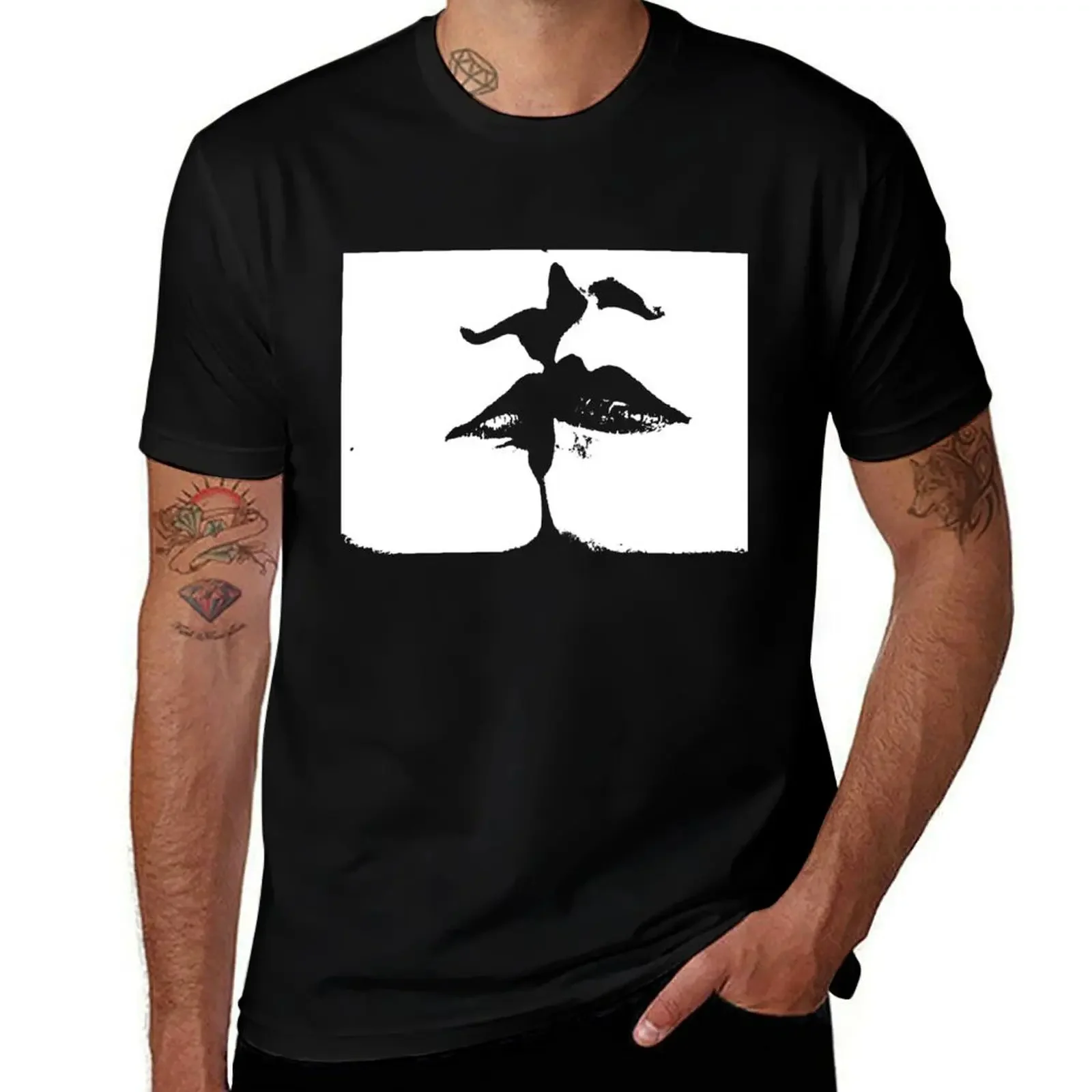 

Man Ray The Kiss - Goth, Surrealism T-Shirt Short sleeve tee vintage graphic tee quick drying mens graphic t-shirts anime