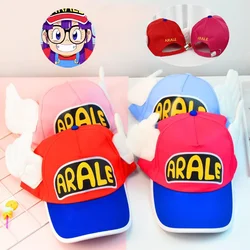 Cartoon Anime Dr. Slump Arale Cap Sweet Angel Wings Unisex Sunshade Hat Casual Adjustable Baseball Hats Cute Winged Hat Outdoor