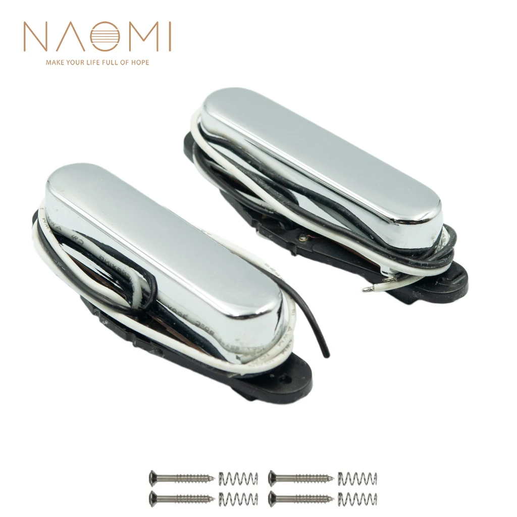 

NAOMI 2PCS Electric Guitar Pickups Chrome Ceramic Magnet For Tele Style Guitar Parts & Accessories New