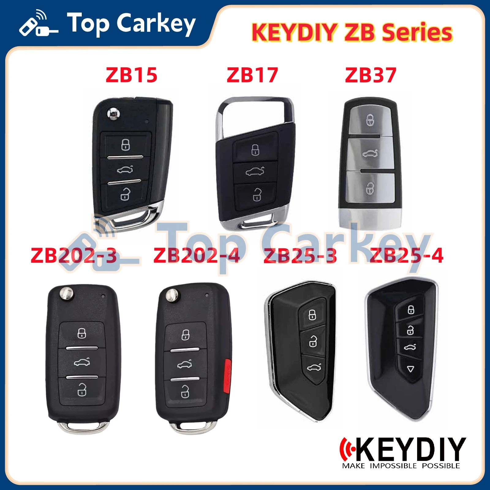 

KEYDIY KD ZB202 ZB15 ZB17 ZB25 ZB37 Universal Smart Key for VW MQB Jetta Bora Golf Passat Lavida Sagitar Magotan Tiguan
